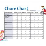 Example chore chart